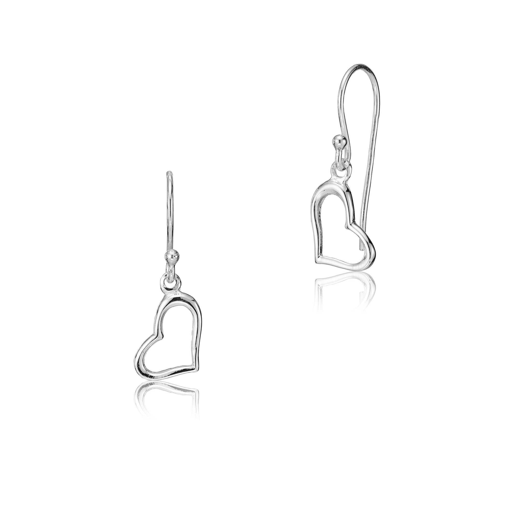 Ephira Heart Stud Earrings – Sterling Silver