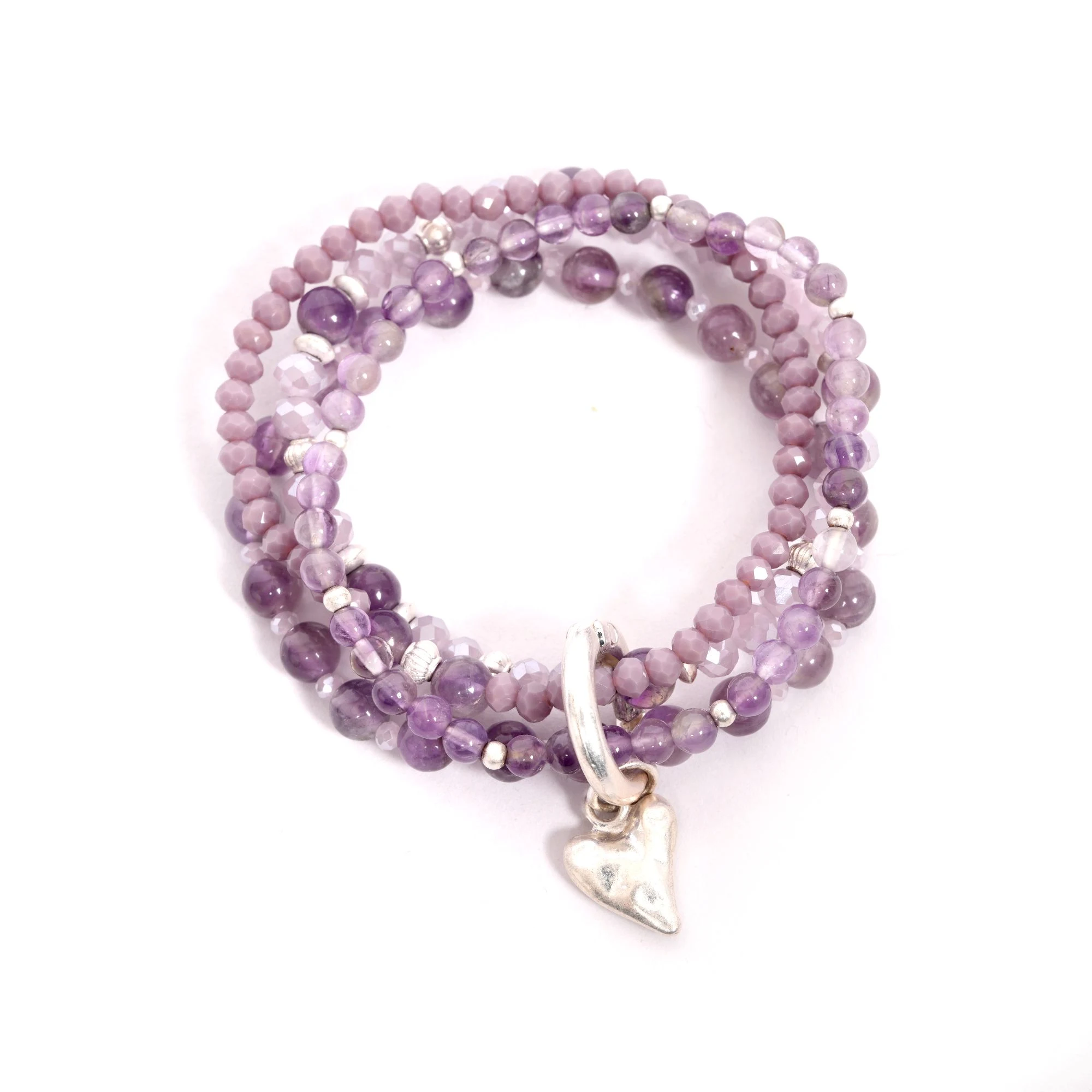 Ephira Amethyst Heart Bracelet – Natural Gemstone Jewelry