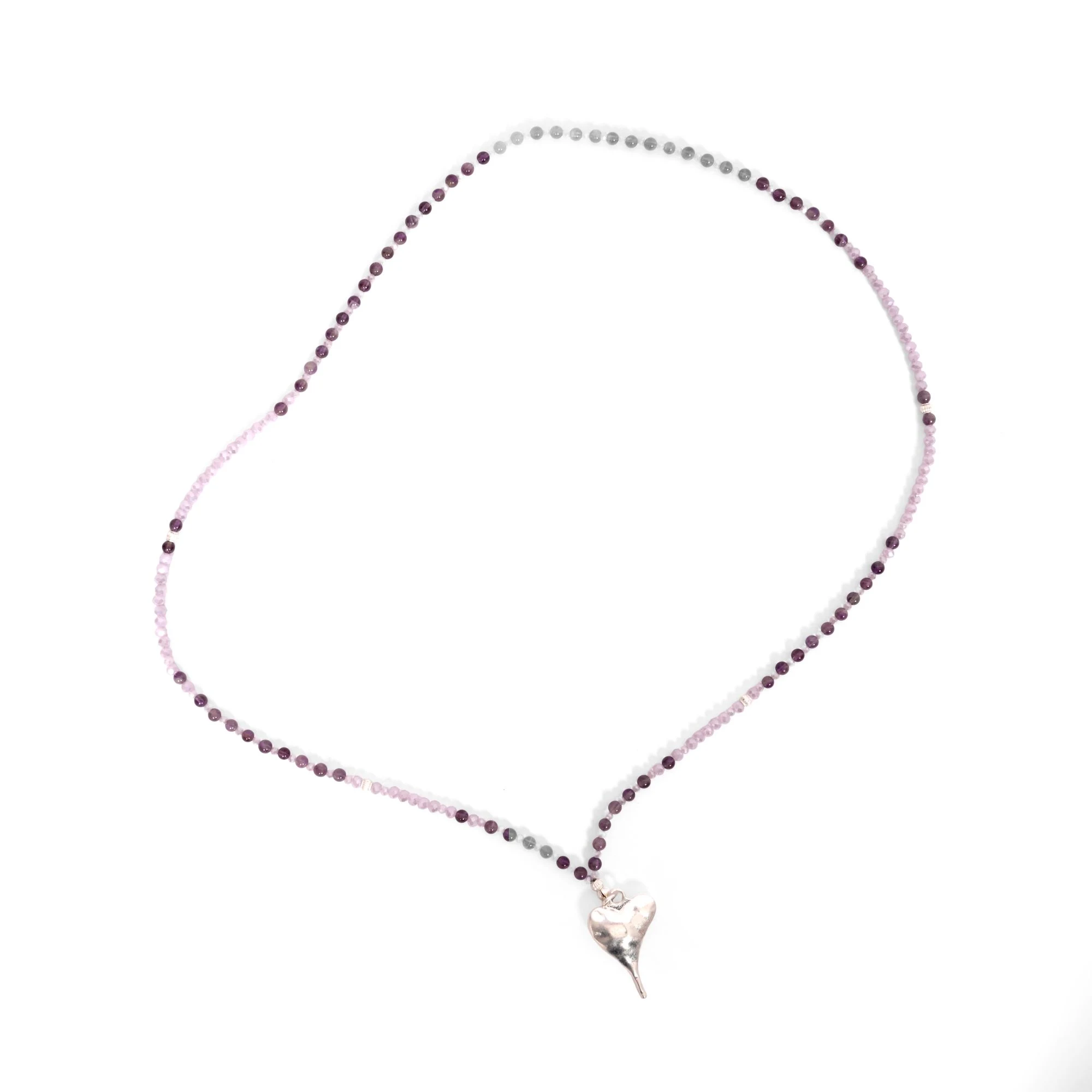 Ephira Amethyst Heart Necklace – Natural Gemstone Jewelry