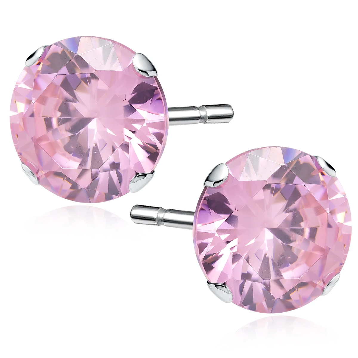 Pink Zirconia Ohrestecker 10mm